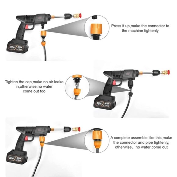 Cordless Pressure Washer,Portable Power Cleaner with 5-in-1 Adjustable Nozzle an - Picture 2 of 7